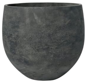 Oasis of Life Pflanzgefäß Orb Black Washed, Schwarze Steinoptik, D32xH28cm
