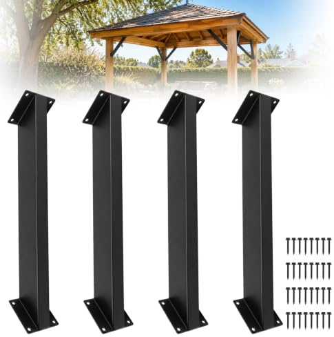 4 staffe per pergola, kit di staffe resistenti per travi in legno, pergola, gazebo, terrazza, patio