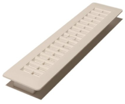 Decor Reiben 2 Zoll von 35,6 cm Kunststoff Boden Register, PL214-WH