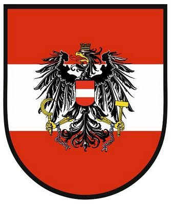 FahnenMax Autoaufkleber Sticker Österreich Adler Schild Kontur Fahne Aufkleber
