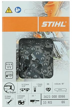 Stihl Chainsaw Chain- 33RS66-18 Inch, 66 Drive Links, 3/8 Pitch.050 Gauge
