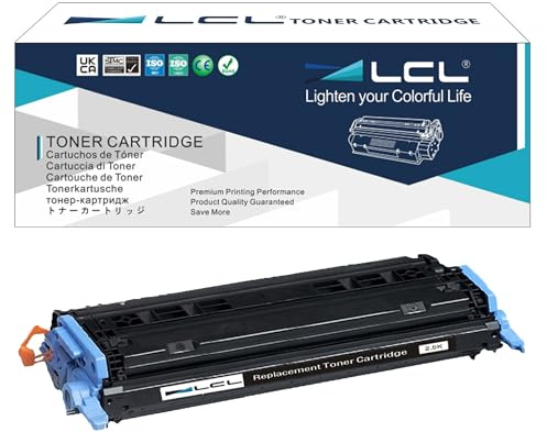 LCL Remanufactured Tonerkartusche 124A Q6000A 707 CRG707 (1 Schwarz) | Ersatz für HP LaserJet 1600 2600 2605 1015 1017Color Series 2600n 2605d 2605dn 2605dn xi 2605dtn CM1015 CM1015mfp CM1017mfp