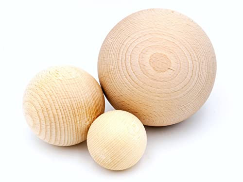 JOWE Holzkugel 40mm aus Buche ohne Bohrung 20 Stück - Kugel aus Holz ohne Loch made in Austria