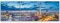 ge Bildet Bild auf Leinwand | Berlin Skyline - Deutschland in 150x50 cm mehrteilig als Panorama Wandbild XXL | Wand-deko Dekoration Wohnung modern Bilder | 1007