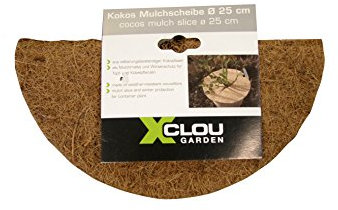 Xclou Kokos Mulchscheibe in Beige, Frostschutz geeignet für Topf- und Kübelpflanzen, Baumschiene aus 100% Kokosfaser schützt vor Kälte im Winter