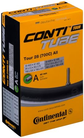 Continental Schlauch Tour 26 (650C) Wide, Schwarz, 40 mm Auto Schrader