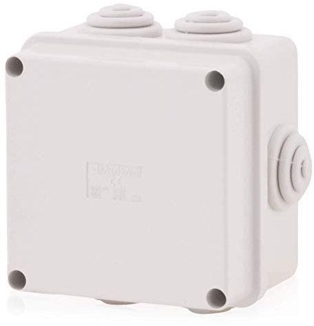 Abzweigdosen Kabelabzweigkasten Installationsgehäuse mit Stufennippeln | IP65 | 100x100x65mm | Verteilerkasten, Abzweigdose, Aufputz Wasserdicht Aussen Abzweigdose Box Verteilerdose Steckdose