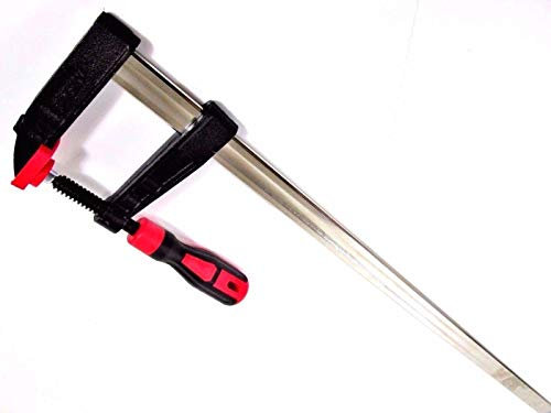 Toolzone 600mm x 80mm F Clamp / Sliding G Clamp with Soft Grip Handle - Woodworking Clamp