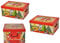 Kreher 3 Stück XL 45 Liter Deko-Kartons, Ordnungsboxen, Stapelboxen mit Deckel und Griffe, 51 x 37 x 24 cm (Weihnachtsmann)
