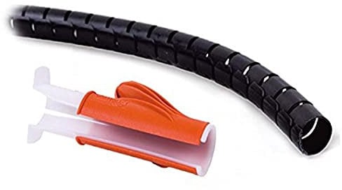 Dataflex 33.733 Addit Schlucker Kabel-Schutz mit Einzugshilfe 15 mm, 3 m schwarz