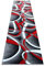Masada Rugs, Sophia Collection Teppich, handgeschnitzt, modernes Design, erhältlich in Rot, Weiß, Grau, Schwarz, 60 cm x 30 m