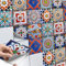 Fliesenfolie Fliesenaufkleber - CREATISTO Klebefolie Fliesen I Aufkleber Folie Sticker Fliesensticker Fliesenspiegel Küche renovieren Bad deko I 10x10 cm - Motiv Portugiesisch - 18 Stück