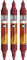 Molotow One4All Acrylic Twin Marker (Strichstärke 1,5 mm und 4 mm, hochdeckend und permanent) 3 Stück Farbe 086 burgund rot