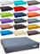 dogsfavorite Hundebett Big Pad aus Kunstleder Hundekissen Hundesofa Hundebetten 100 x 80 cm L grau