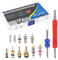 GLARKS 102Pcs Car Air Conditioner Valve Core Schrader Valve Cores Accessories A/C R12 R134a Refrigeration Tire Valve Stem with Double Head Dual Dismantling Remover Installer Tool Assortment Kit