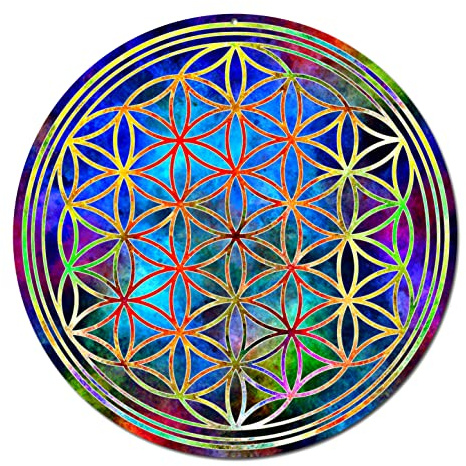 Sonnenfänger Blume des Lebens Nr. 16. Ø · Schutz Symbol der Liebe Danke Geschenk Weihnachten Geburtstag · Meditation Zubehör Yoga · Lebensblume Fensterbild spirituelle Fensterdeko Glücksbringer