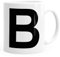 MoonWorks Kaffee-Tasse Buchstaben Buchstabe Arial Bold glänzend Kaffeetasse Teetasse Keramiktasse B weiß Unisize