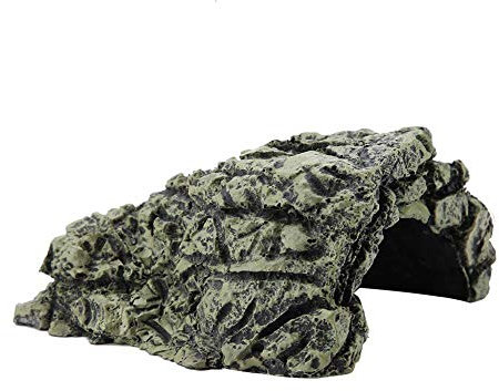 TOPINCN Fisch versteckt Höhle Aquarium Krabbeln Schildkröte Reptil Aalen Verstecken Lebensraum Dekoration Ornament (Groß)