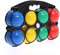 ADEPTNA Set of 8 Plastic French Boules Garden Game Set with Carry Case and Target Jack - Fun for Family Kids Children Adults