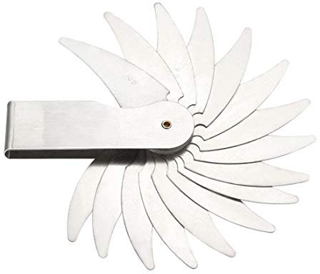 sourcing map Radiusmessgerät Set R52-100mm 16 Blätter Edelstahl Radius Verrundungsmessgerät tragbares konkav Messwerkzeug