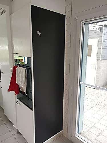 KaRoFoilFIX Klebefolie magnetische Tafelfolie 120x90cm schwarz inkl. Kreidestift + 10 Magnete Qualitätsware - Made in Germany