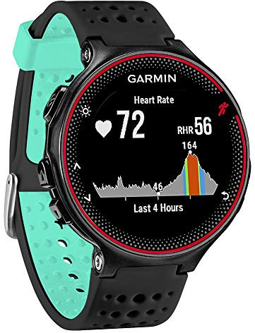 FunBand kompatibel mit Garmin Forerunner 235 Armband, Silikon Replacement Uhrenarmband für Garmin Forerunner 235/235 Lite/220/230/620/630/735XT/Approach S20/S5/S6 Smart Watch (Schwarzes&Minzgrün)