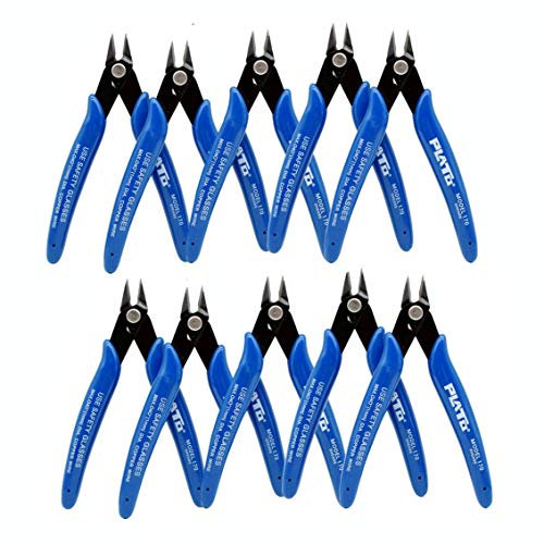 10 Pcs Electrical Wire Cable Cutter,5 Micro Cutting Plier Diagonal Side Cutter Flush Cutter for Coil DIY Jewelry Craft Model-Making Cutting Zip-Ties