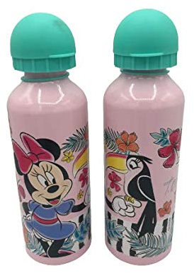 ML Una bottiglia d'acqua in alluminio, borraccia termica a prova di perdite, senza BPA, per scuole e sport il thermos da 500 ml per bambini e bambine (rosa)