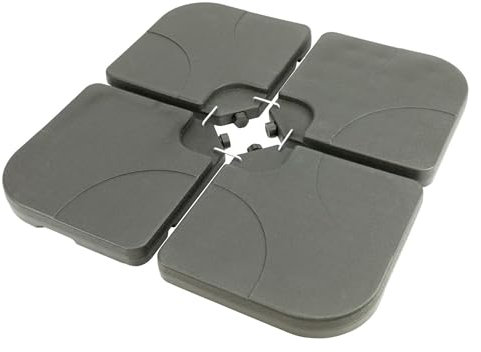 MaxxGarden Base de Sombrilla o Pie para Parasol Tipo Soporte de 4 Piezas de plástico - Negro