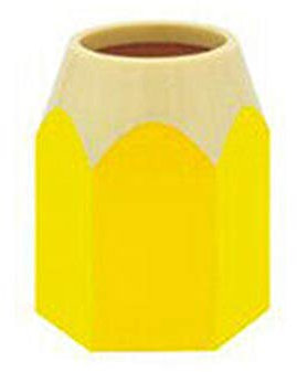 Pot à crayons en forme de crayon de couleur Tooloflife, Jaune, Organisateur de bureau, Porte-stylo, Gobelet pour stylos et autres ustensiles