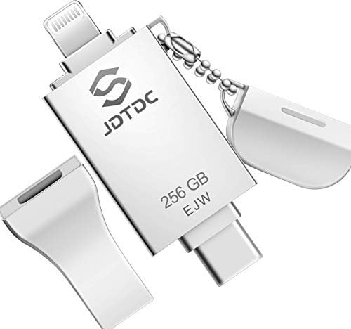 MFi-zertifizierter 256GB USB Stick iPhone, 3 IN 1 USB Lightning Sticks Fotostick iPhone Speicherstick, iPad Speichererweiterung Handy Stick Flash Laufwerk für iPhone 16 15 14 13 12 11/iPad/Android/PC