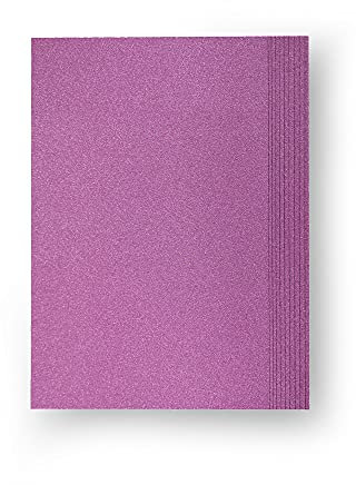 Vrandu Lot de 10 feuilles de papier cartonné pailleté pour loisirs créatifs et décoration de fête Rose 250 g/m² Format A4