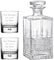 Personalised Engraved 2 x 11.5oz Bubble Whisky Glasses and (un-Engraved) Bartender Decanter Any Message Set