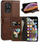 MILEGAO Case for Doro 8100, Brown PU Leather Wallet-Style Flip Case with Card Slot, Kickstand & Magnetic Closure