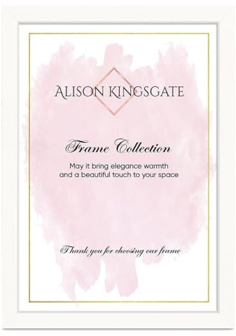 Alison Kingsgate Modern White Picture Frame for Photos - 70X50CM