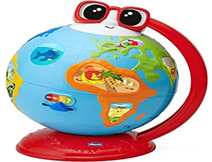 Chicco Edu Globe, Mappamonto Educativo Parlante per Imparare la Geografia e Sviluppare Logica, Sequenze, Spazialità e Memoria, +300 Frasi, Quiz e Canzoni, Metodo Montessori, Giochi Bambini 2-6 Anni