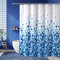 DEARARTBath Rideau de Douche Vague Bleue, 180cm (W) × 180cm (L) Tissu Rideau de Douche en Polyester avec Crochets Grommet, Machine résistante à l'eau Lavable
