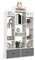 GIANTEX Libreria con 4 Ripiani Scaffale per Libri con Cassetti, Espositore di Decorazioni Portaoggetti, Scaffale Libri da Terra, 80x24x133 cm, 2 Colori (Bianco 2 Cassetti)