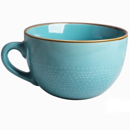 Arawat Taza Grande 700ml Tazas de Té Tazas Grandes de Cerámica Cappuccino Taza Grande Jumbo Tazón de Sopa con Mango Taza Grande de Café Tazones de Cereal con Cuchara Taza de Café Té Muesli