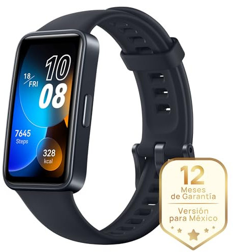 HUAWEI Band 8 (Garantía en México), Smartwatch Larga Duración de 2 semanas, SMS/Whatsapp de Respuesta rápida, Banda Inteligente, Compatible con Android & iOS, Negro