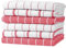 Zeppoli Classic Kitchen Towels - 6 Pack 100% Natural Cotton Towel Set, Reusable Wash Cloths, Absorbent Dish Towels, Machine Washable Hand Towels, Kitchen Essentials, 20� x 28� - Red VAR