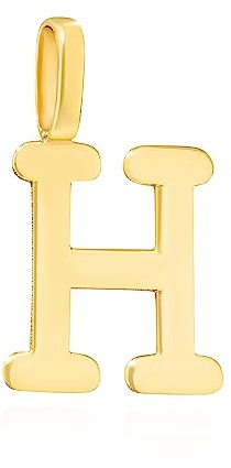 NKlaus Kettenanhänger Buchstabe H 333 Gelb gold 8 Karat 11,7x7mm Amulett Anhänger 14460