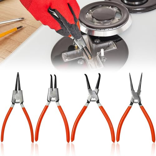 Jeu de pinces à circlips: jeu de 4 pinces à circlips de 7 pouces, jeu de pinces à circlips, jeu de circlips