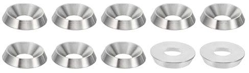 PATIKIL Rondelle a Testa Svasata M8, 10pz Diametro 22mm Altezza 4.5mm in Acciaio Inossidabile 304 Svasato Rondella Bullone Testa Svasata Rondelle Acciaio per Costruzione Industriale