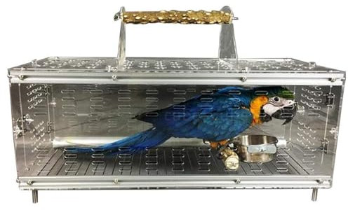 Dekorative Vogelkäfige, Vogelkäfige Für Draußen, Papageienkäfige Für Draußen, Reise-ara-käfig, Transparenter Tragbarer Vogelkäfig Für Den Außenbereich, Leicht Zu Tragen, Umweltfreundliches (Size:80CM)