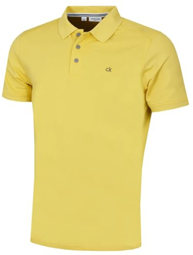 Calvin Klein Mens Campus Polo Shirt - Lemon - XXXL
