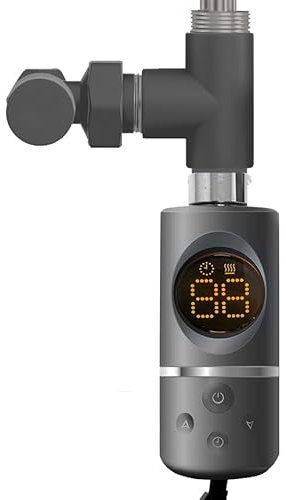 Thermostatic Dual Fuel Kit AF Electric Element Towel Rail Radiator Conversion Kit 150/300/400/600/800 Watt Black Chrome White Gold Gray With Timer (Gray, 150W)