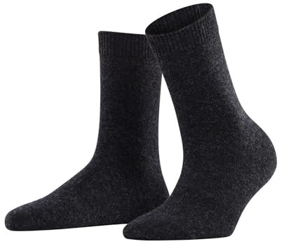FALKE Damen Socken Cosy Wool W So Wolle Kaschmir einfarbig 1 Paar, Grau Anthracite Melange 3080, 39-42