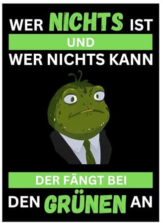 5x Anti-Grüne-Aufkleber Grüne nein Danke FCK die Grünen Dummheit hat eine Farbe Sticker
