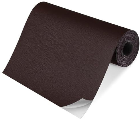 Kunstleder Selbstklebend Kaffee, 10 x 160cm Lederflicken Selbstklebend Leder Reparatur Patch, Leder Reparatur Patch Für Couch, Sofa, Autositze, Zubehör, Taschen und Renovierung